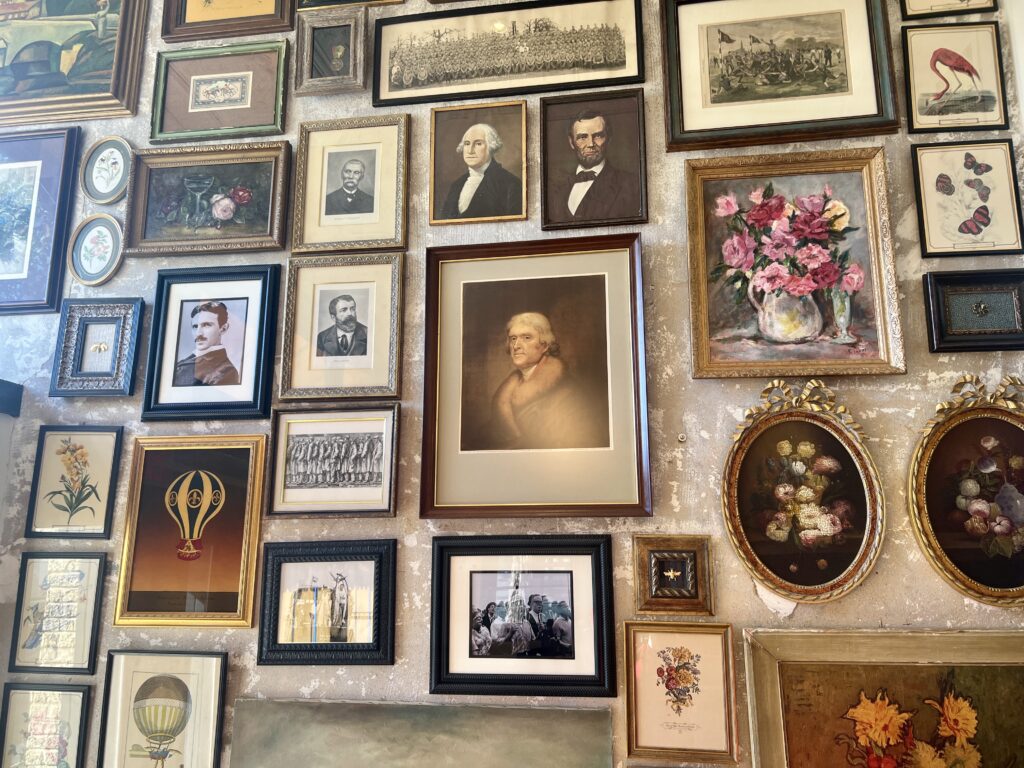 Pillar features a "shabby chic" design with old, antique store-sourced photos hanging on the wall by the entrance. (Photo by Megan Ziots)