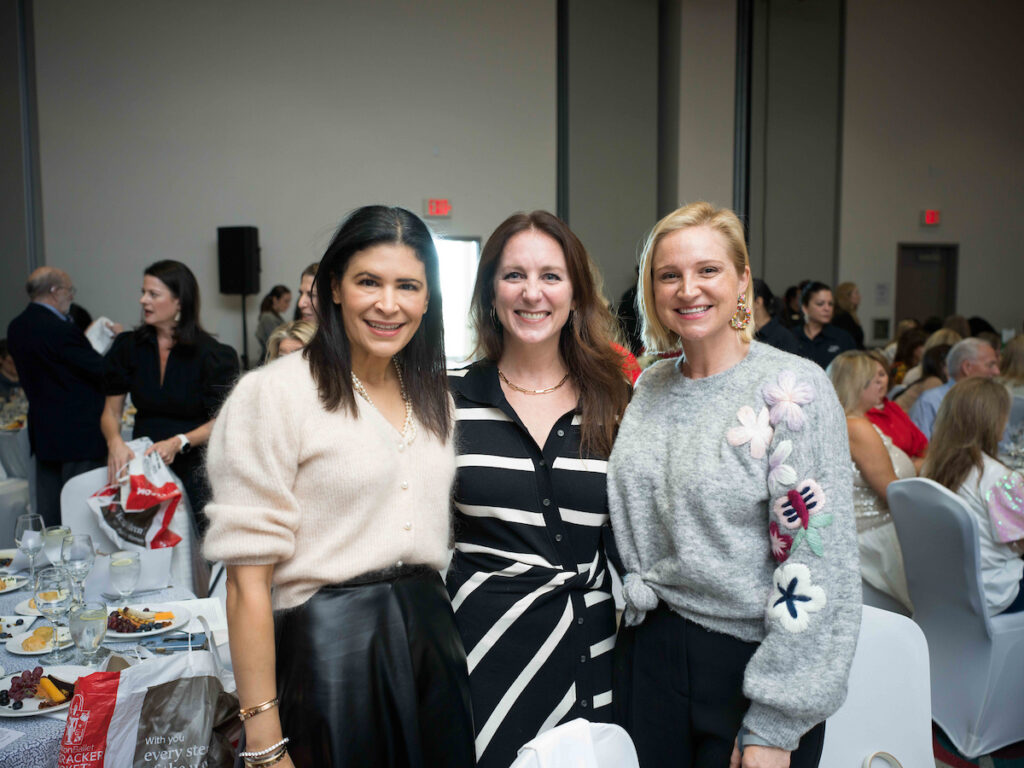 Kristy Bradshaw, Lindsey Brown, Erin Smith at the Houston Ballet Nutcracker Market Saks Fifth Avenue luncheon
