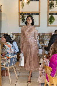 Model in Scanlon Theodore at Partners Card Brunch and Fashion Preview (Photo by Tamytha Cameron)