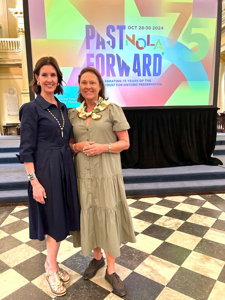 Phoebe Tudor and partner in preservation Minette Boesel at the National Trust of Historic Preservation annual meeting in New Orleans. 