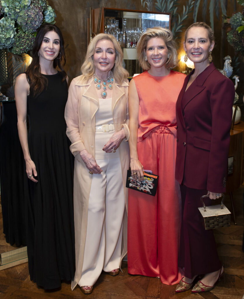 Noel Pittman, Jan Showers, Illa Gaunt, Jacquelin Sewell at Kips Bay Decorator Show House Dallas President's Dinner (Photo by Tamytha Cameron)