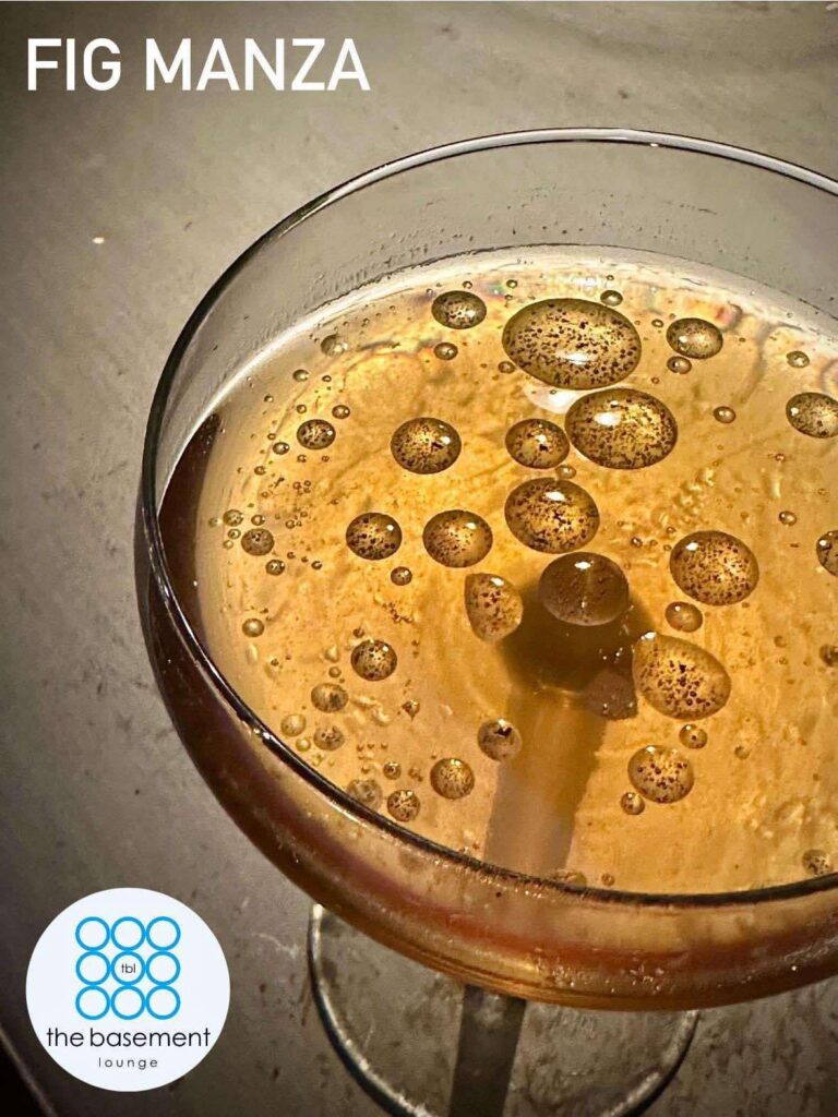 The Fig Manza at The Basement Lounge is a mocktail featuring mint green tea with apple juice and fig syrup. (Courtesy)