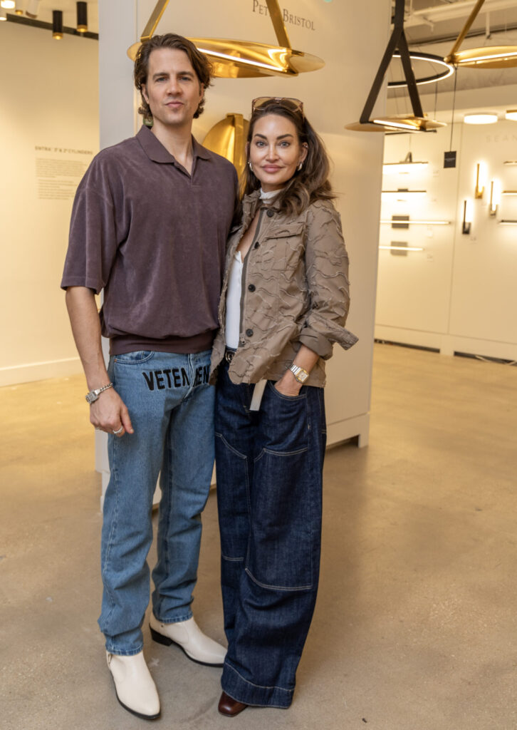 Pete West, Kara Goss at Visual Comfort & Co (Photo by Jordan Geibel)