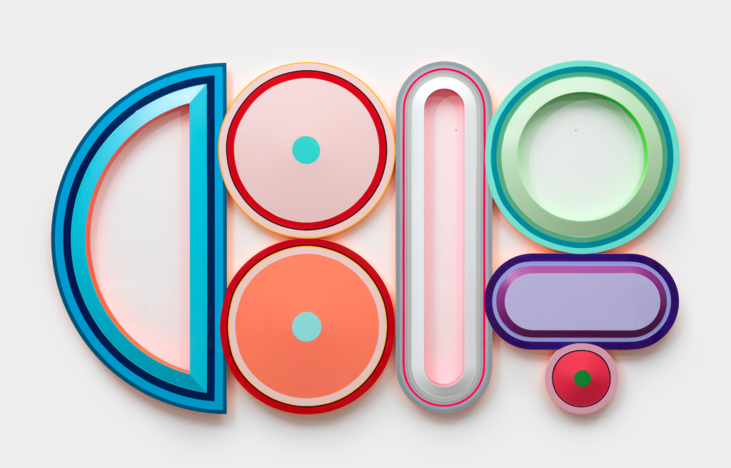 Beverly Fishman’s "Pleasure, Liberation, Clarity, Choice, Ease, Self-Determination," 2024, at Jessica Silverman Gallery (Courtesy of the artist and Jessica Silverman, San Francisco; photo by Timothy Johnson)