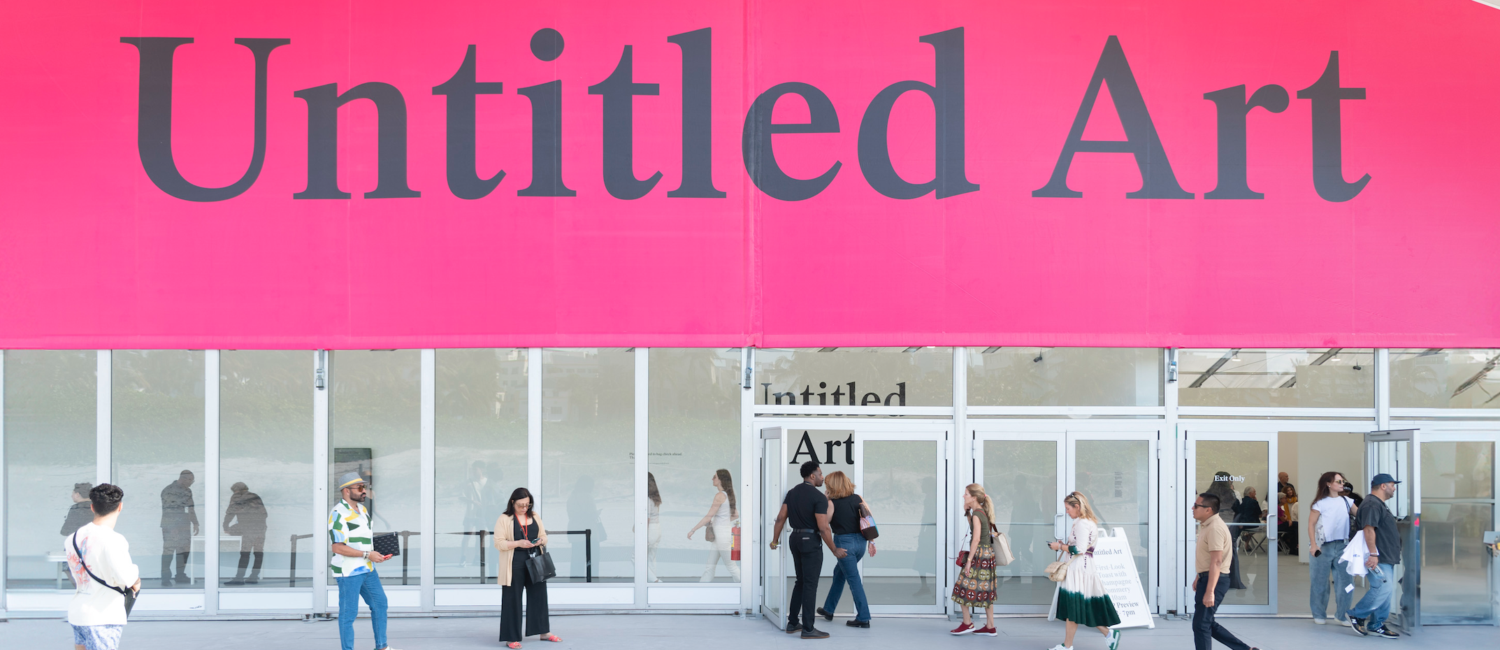 The scene at Untitled Art, Miami Beach. Untitled Art, Houston’s inaugural edition takes place September 18-21, 2025, at the George R. Brown Convention Center. (Photo by World Red Eye)