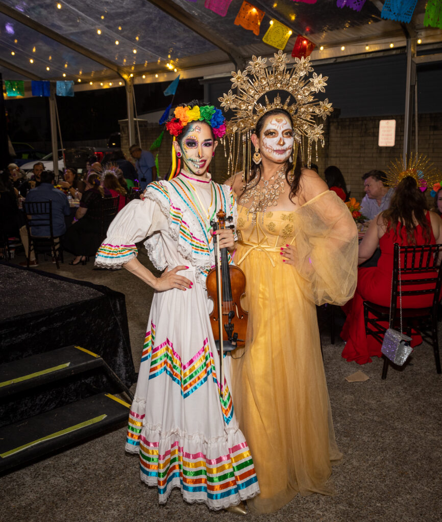Violinist Queen Angelina and Death by Chocolate founder, Texas Representative Christina Morales.