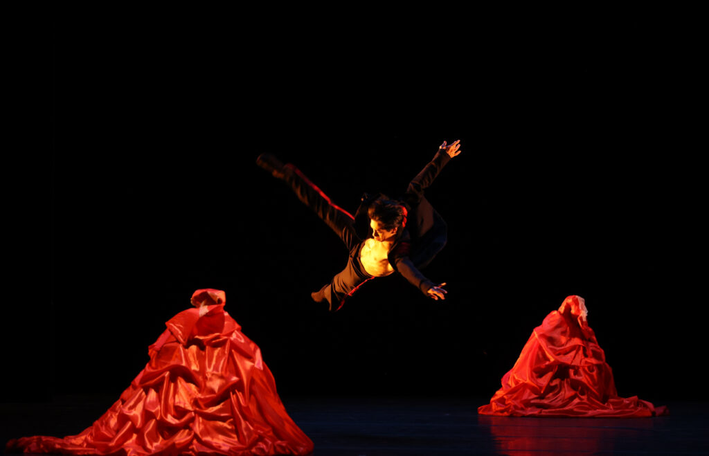Houston Ballet Demi Soloist Rench Soriano in Brett Ishida’s "what I was thinking while I was waltzing." (Photo by Amitava Sarkar; courtesy of Houston Ballet)