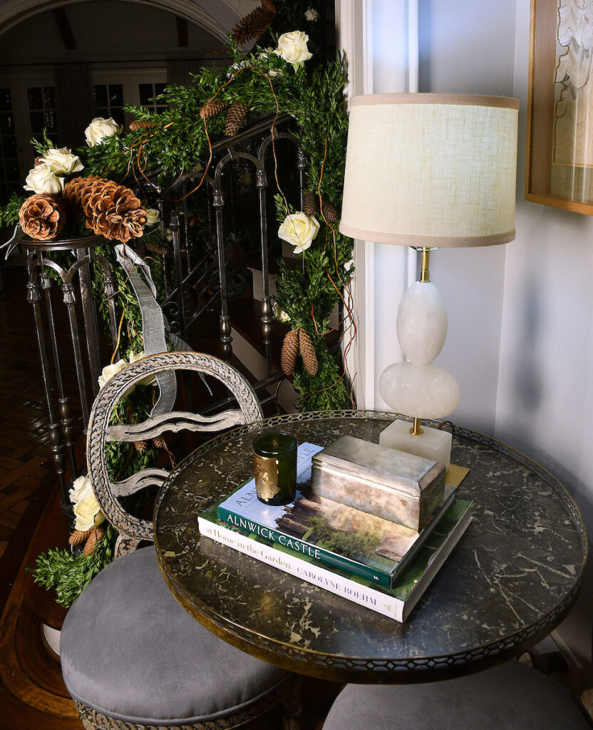 Detail of the banister decor at the Kappa Kappa Gamma Charitable   Foundation home tour preview party  (Photo by Dave Rossman)