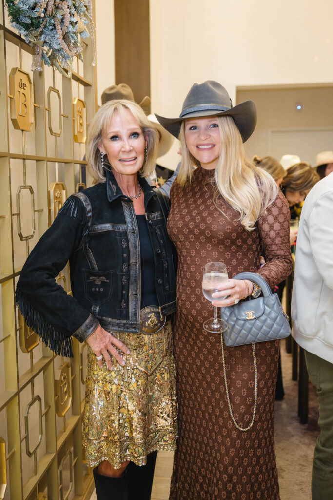 Karen Boulle, Lana Cazaux at the de Boulle holiday party in River Oaks District (Photo by Johnny Than)