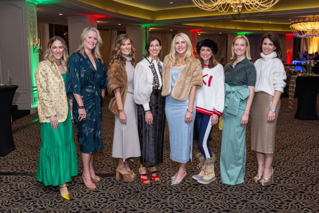 La Petite Maison designers Avery Cox, Cayce Davis on behalf of Jean Liu, Elizabeth Garrett DeWitt, Courtney Barton, Amy Kummer, Jennifer Barron, Lauren Wills Grover, Kristen Leigh Steen (Photo by Jacob Power)
