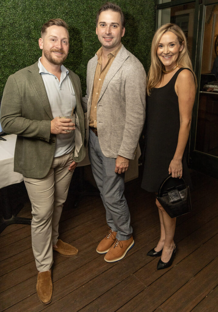 Eddie Maestri, Josh Pickering, CeCe Barfield Thompson at Fisher & Paykel dinner at Le Bilboquet (Photo by Jordan Geibel)