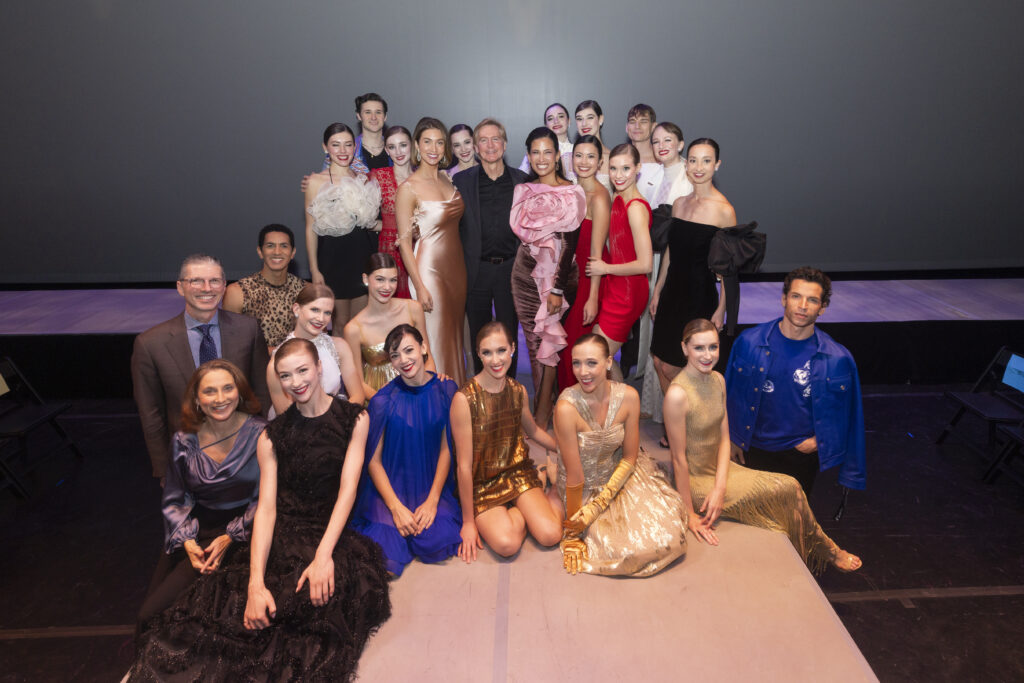 Texas Ballet Theater dancers with the Tutu Chic co-chairs.  (Photo by Sharon Ellman)