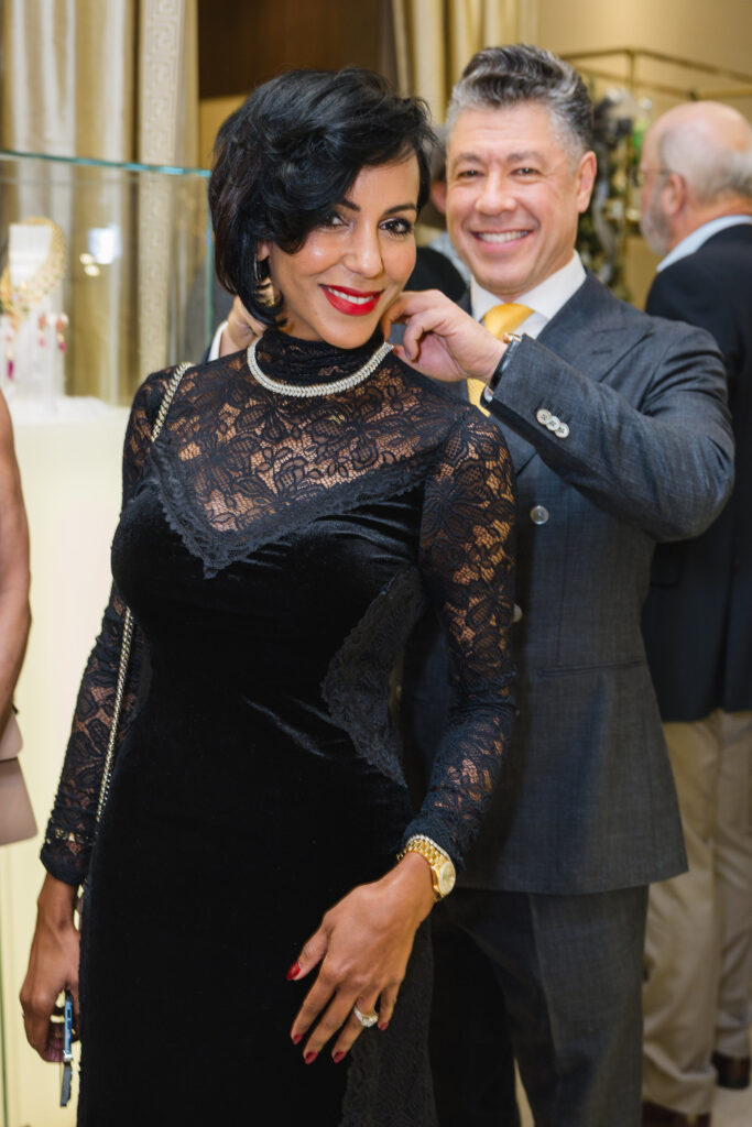  Milka Waterland,  Mako Miyashiro at the de Boulle holiday party in River Oaks District (Photo by Johnny Than)