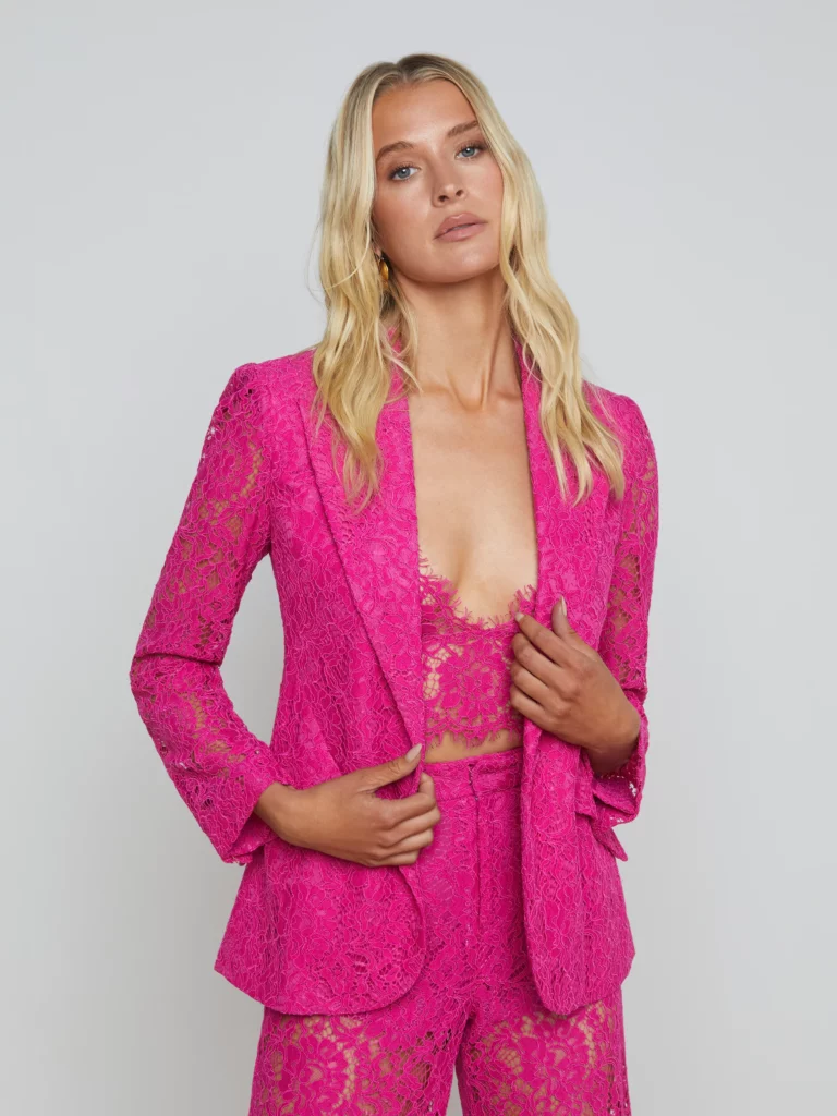 The Chamberlain Lace Blazer at L’Agence makes a statement.