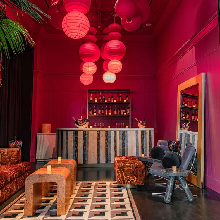 The champagne bar in Knife Italian in the Ritz-Carlton, Las Colinas which earns kudos from The Robb Report for its decor