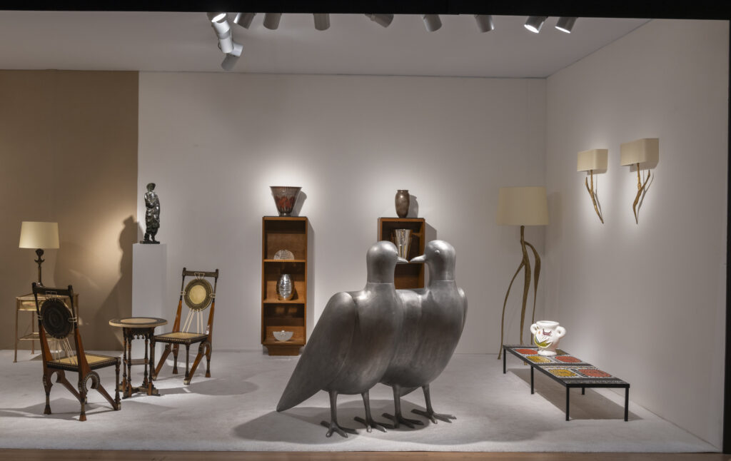 Galerie Mathivet, home to a rarified collection of Art Deco designers, shown at Salon Art + Design New York 2024. (Photo by Peter Baker)