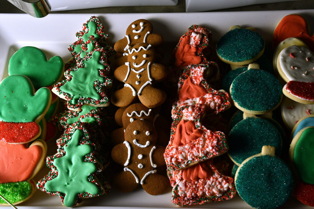 Christmas cookies served at the Santa's Elves party benefiting the MD Anderson Children's Cancer Hospital