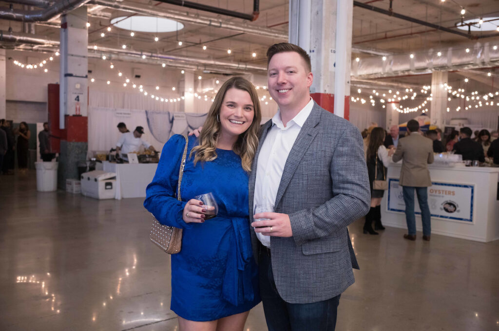Clara & Alex Orlean at the Houston Young Professionals for the American Cancer Society 'Shuck Cancer' fundraiser (Photo by Daniel Ortiz)