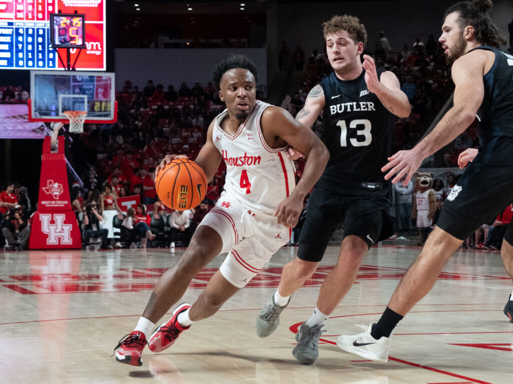 University of Houston guard LJ Cryer can score in a variety of ways. (Photo by F. Carter Smith)