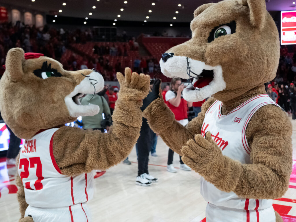 University of Houston mascots always bring the energy. (Photo by F. Carter Smith)