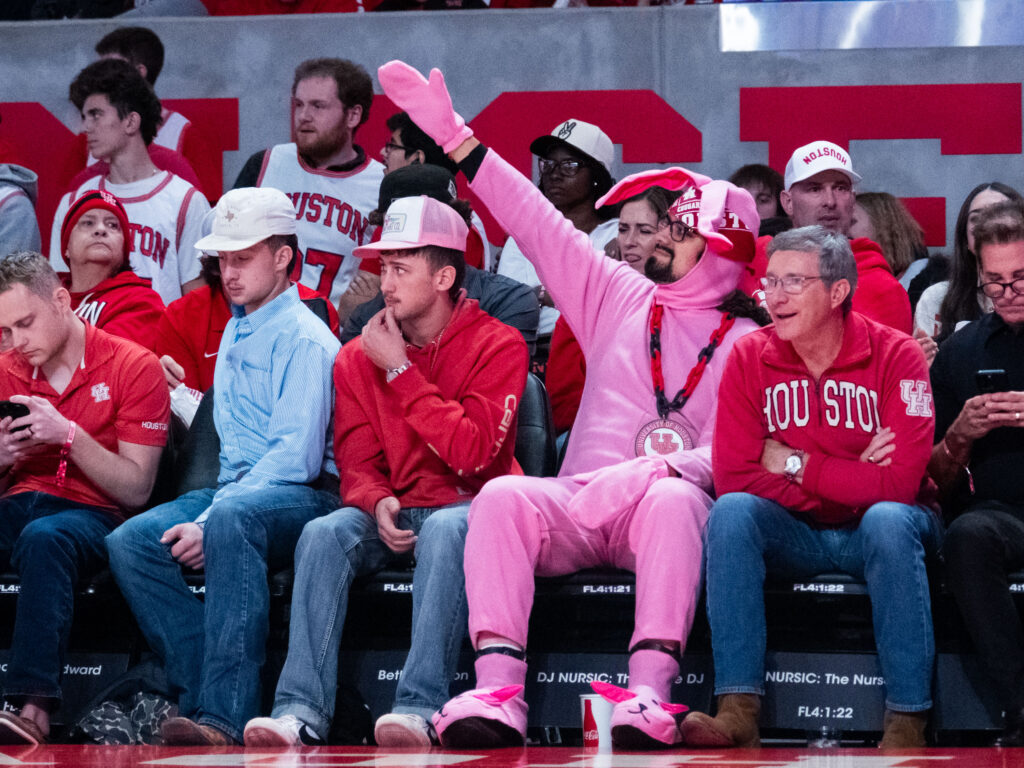 University of Houston fans bring it, especially Bunny Man. (Photo by F. Carter Smith)