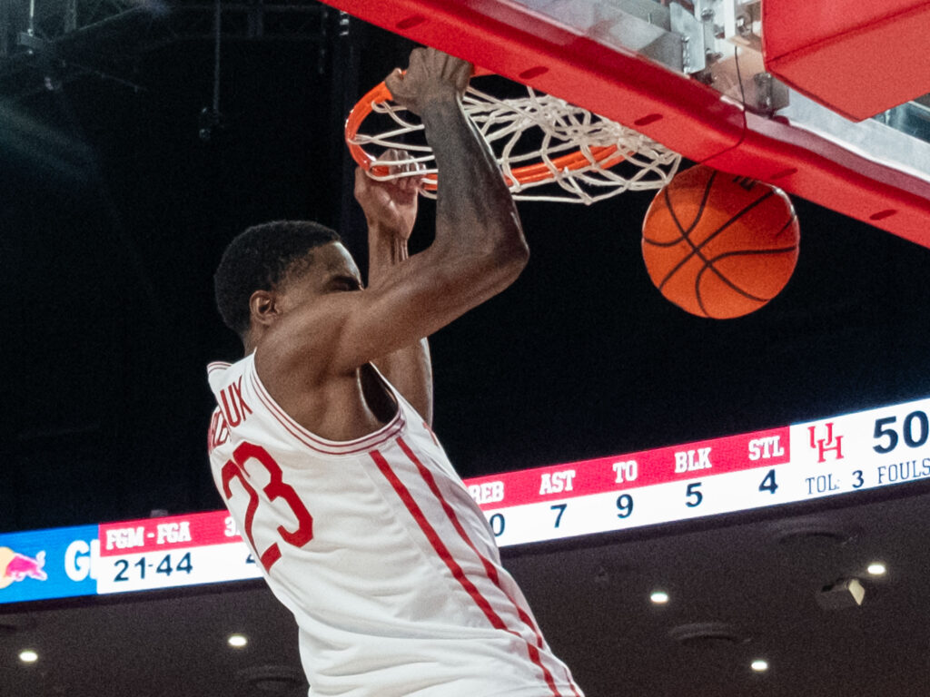 University of Houston guard Terrance Arceneaux can attack rims. (Photo by F. Carter Smith)
