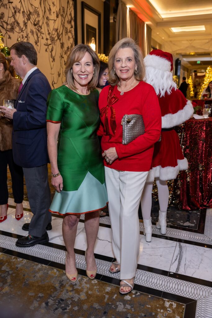 Debbie Sukin, Nancy Gordon at the Ambassadors for Texas Children's Hospital holiday party. (Photo by Jenny Antill)