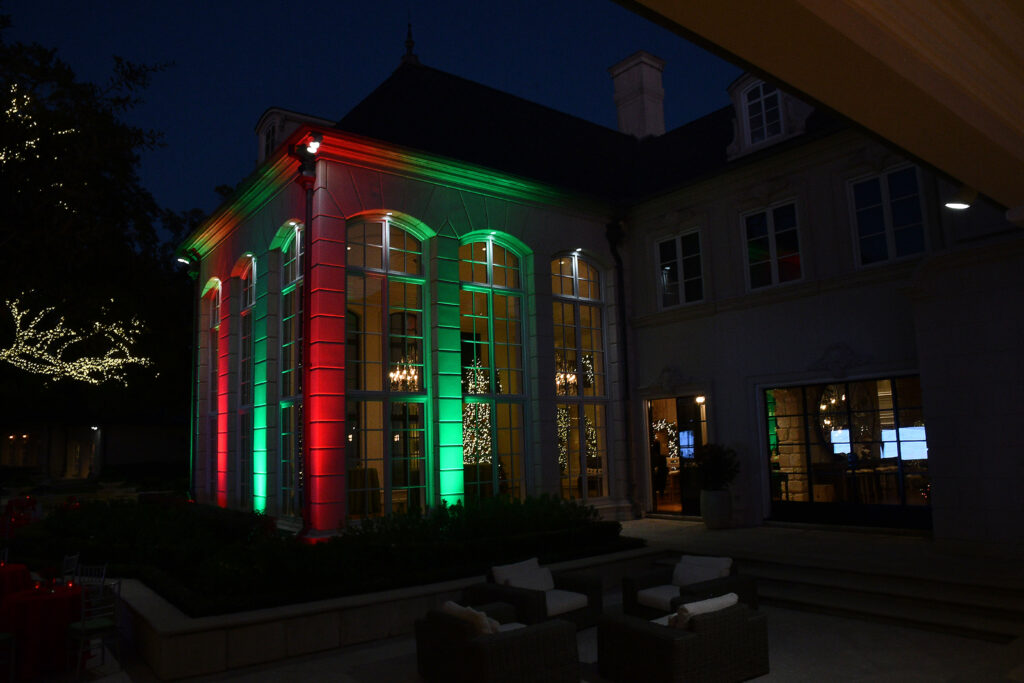 The Fertitta family home in River Oaks dressed in holiday lighting for the the Santa's Elves party benefiting MD Anderson Children's Cancer Hospital
