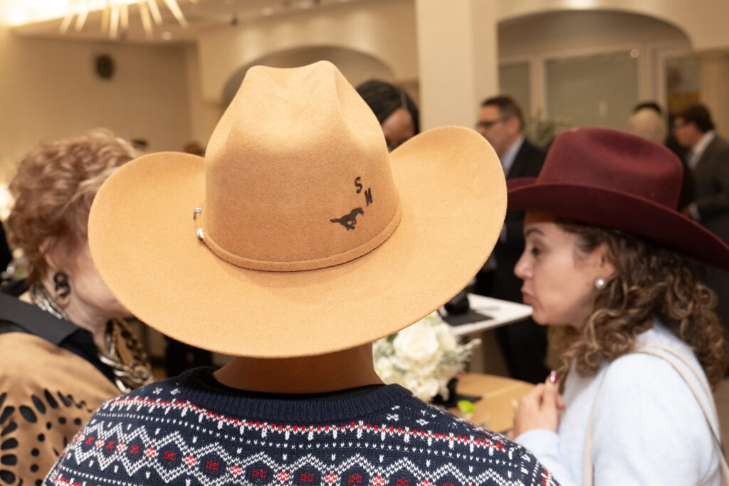 Guests got to brand their own cowboy hat as a party favor. (Photo by George Fiala)