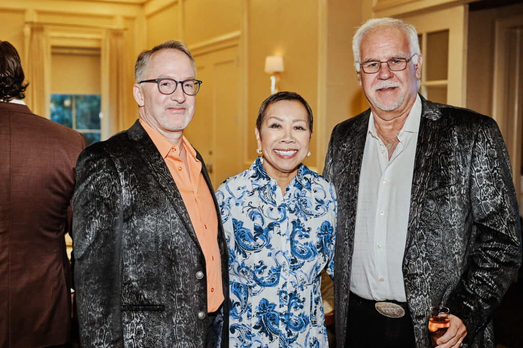 Shay Calhoun, Jean Wilson, THS board member Kirksey Gregg at The Heritage Society's Evening of Heritage (Photo by Fulton Davenport)