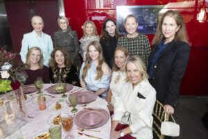 Kathleen Cunningham, Cece Smith, Dana Lutz, Tiffany Jones, Paige Johns, Dorothy Thomas, Brenda Gardner, Averie Gibbins, Buffy Wehner, and Courtney Love (Photo by Sharon Ellman)