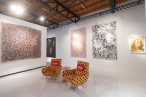 TF Gallery Paul Nagy Art- Acrylic Paintings, Tran$parent Art- Benjamin Franklin money piece, Photo Credit Will von Bolton