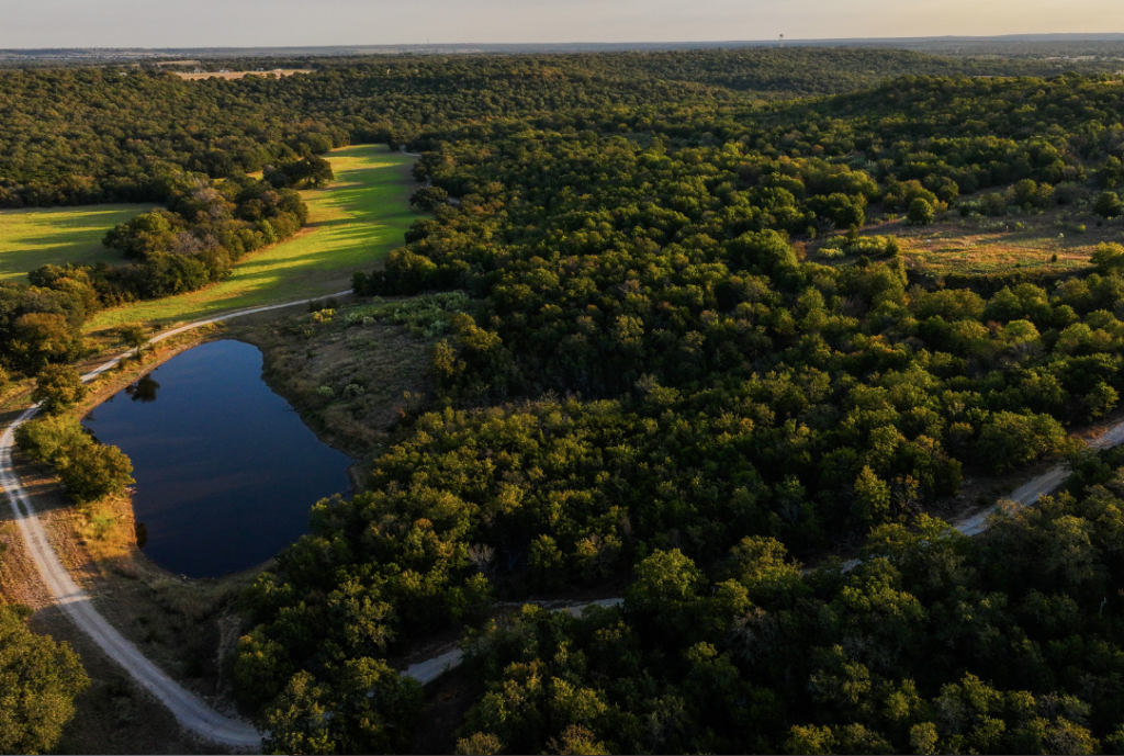 The 586-acre K6 Ranch in Mineral Wells boasts a dozen ponds.