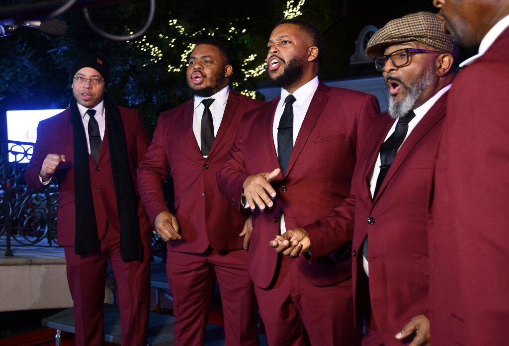 The Choraleers perform at the Santa's Elves party benefiting the MD Anderson Children's Cancer Hospital