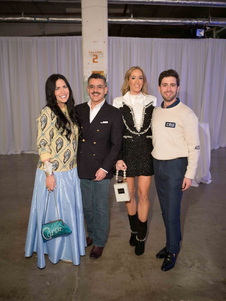 Tiffany Halik, Mario Gudmundsson, Whitney Lawson, Jack Vielhauer at the Houston Young Professionals for the American Cancer Society 'Shuck Cancer' fundraiser (Photo by Daniel Ortiz)