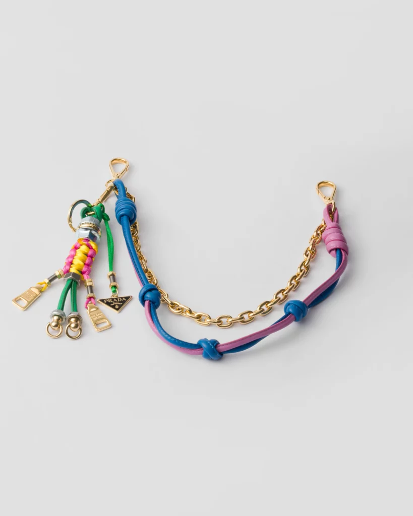 Prada Pop Strings Bag Charm, $875.  (Photo by Tony Solis)