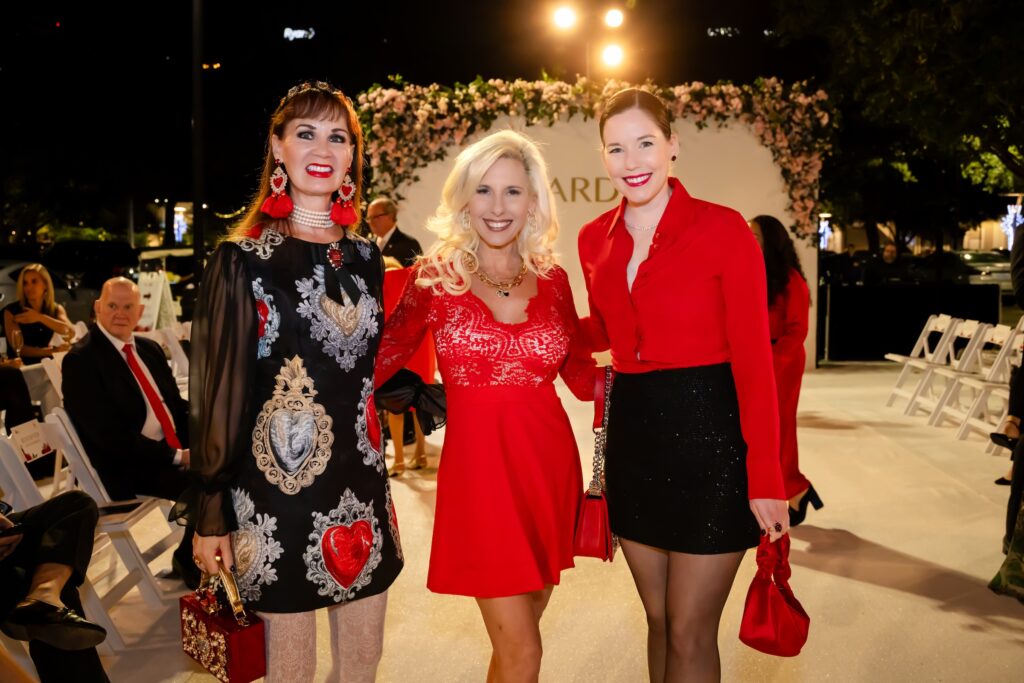 Beth Muecke, Tracy Faulkner, Melissa Reihle at the Elizabeth Anthony American Heart Association benefit fashion presentation  (Photo by Christina Griffin)