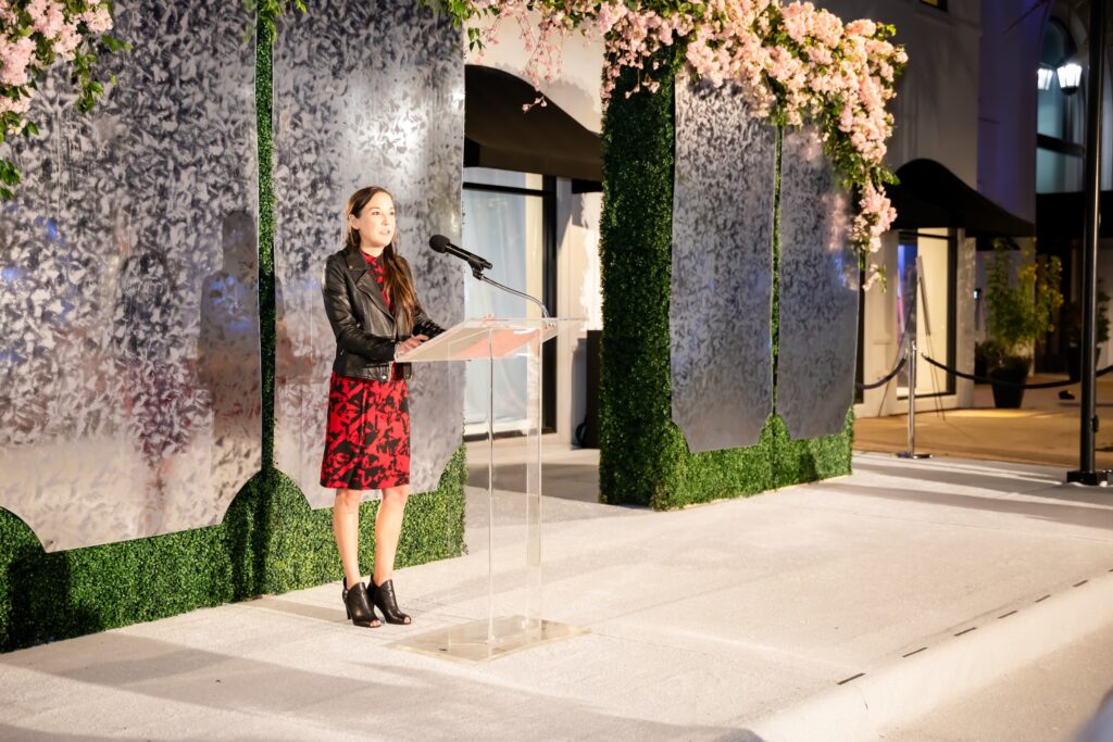 AHA senior vice president for Greater Houston Allison Sheeder  at the annual Elizabeth Anthony fashion evening benefiting the American Heart Association (Photo by Christina Griffin)