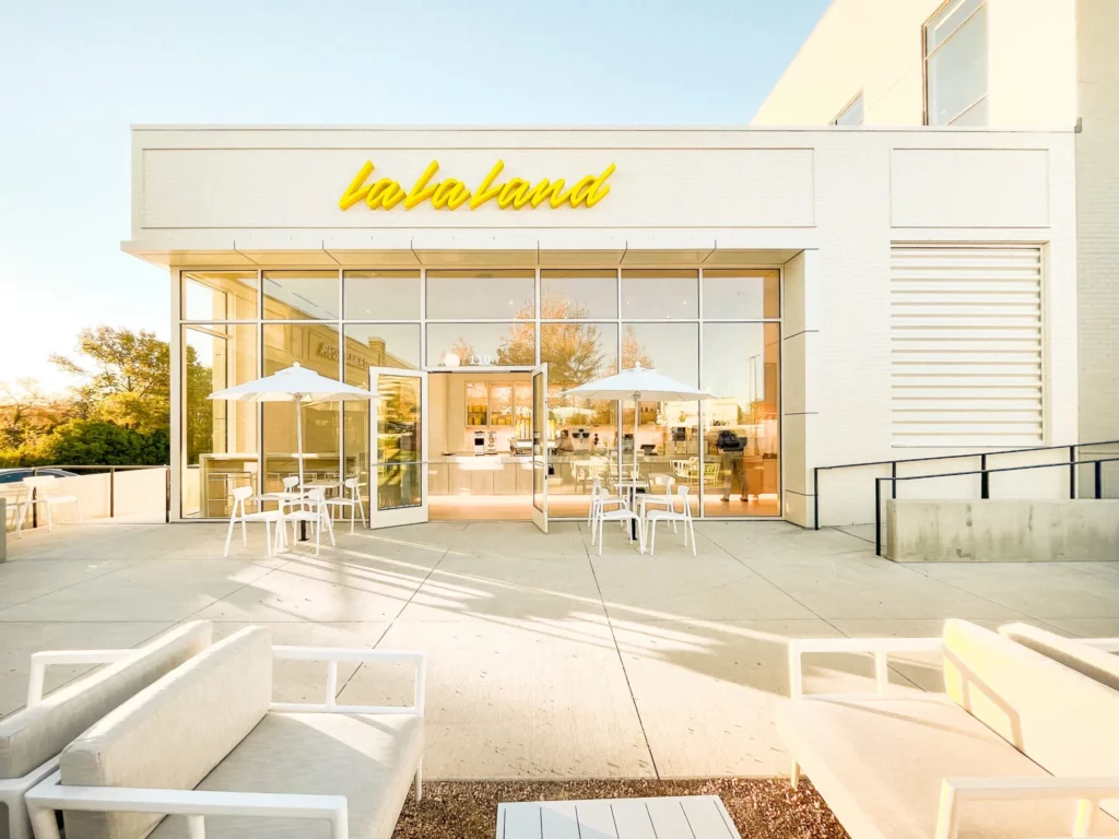 La La Land Kind Cafe opens its first Fort Worth location in 2025, serving coffee and vibrant pastries. (Courtesy) 
