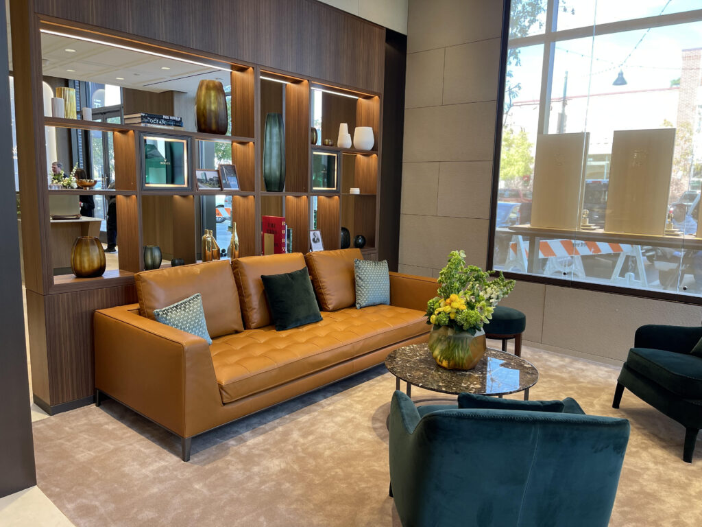 The Rolex living room at Thomas Markle Jewelers' new Market Street store is an elevated shopping land.