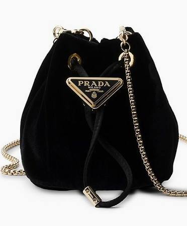 Prada Velvet Mini Pouch, $1,220. (Photo by Tony Solis)