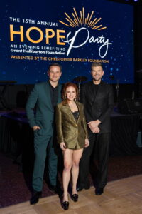 2024 Hope Party Co-Chairs Steve Noviello, Danielle Hunter, Reed Robertson (Photo by Simon Luna)