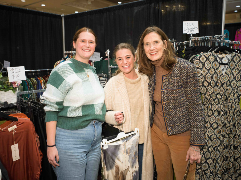 Susie Alcorn, Lindy Lamme, Sallie Alcorn at The Sale (Photo by Daniel Ortiz)