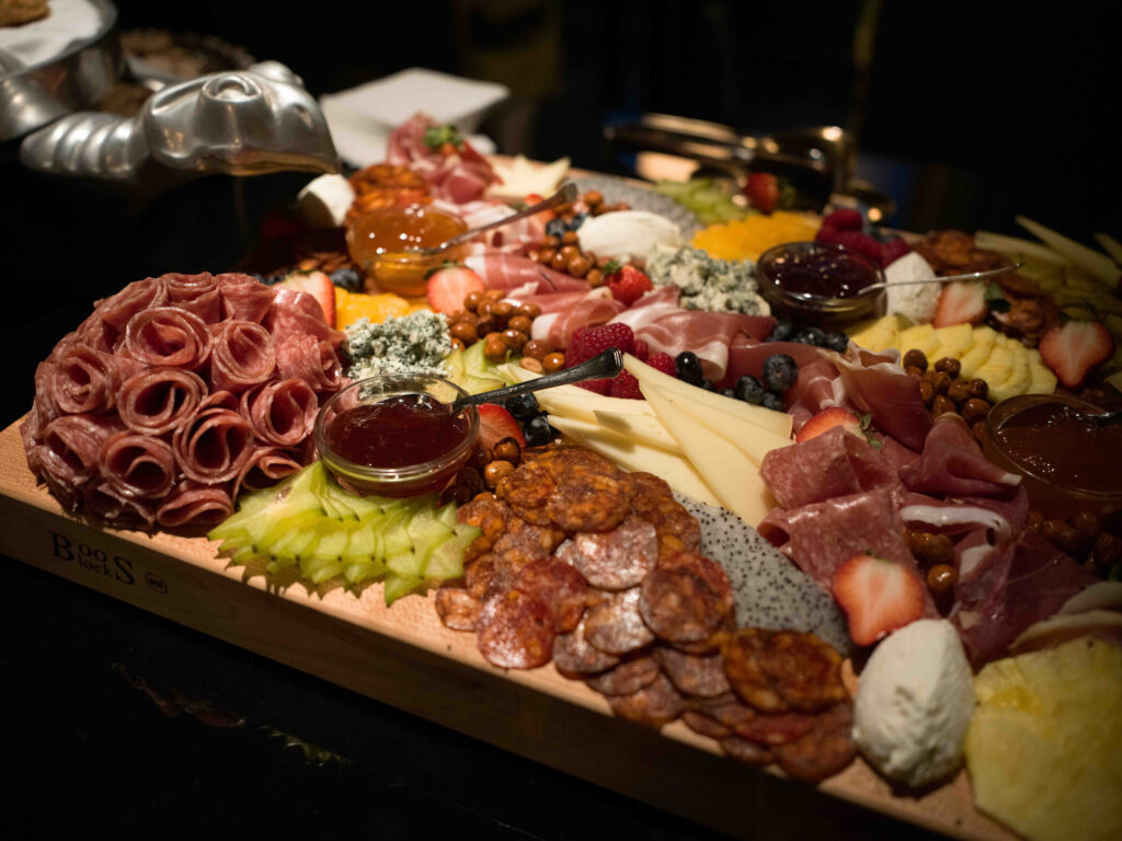 Charcuterie display in the lounge for the grand opening of Hotel Saint Augustine and Perseid restaurant  (Photo by Daniel Ortiz)