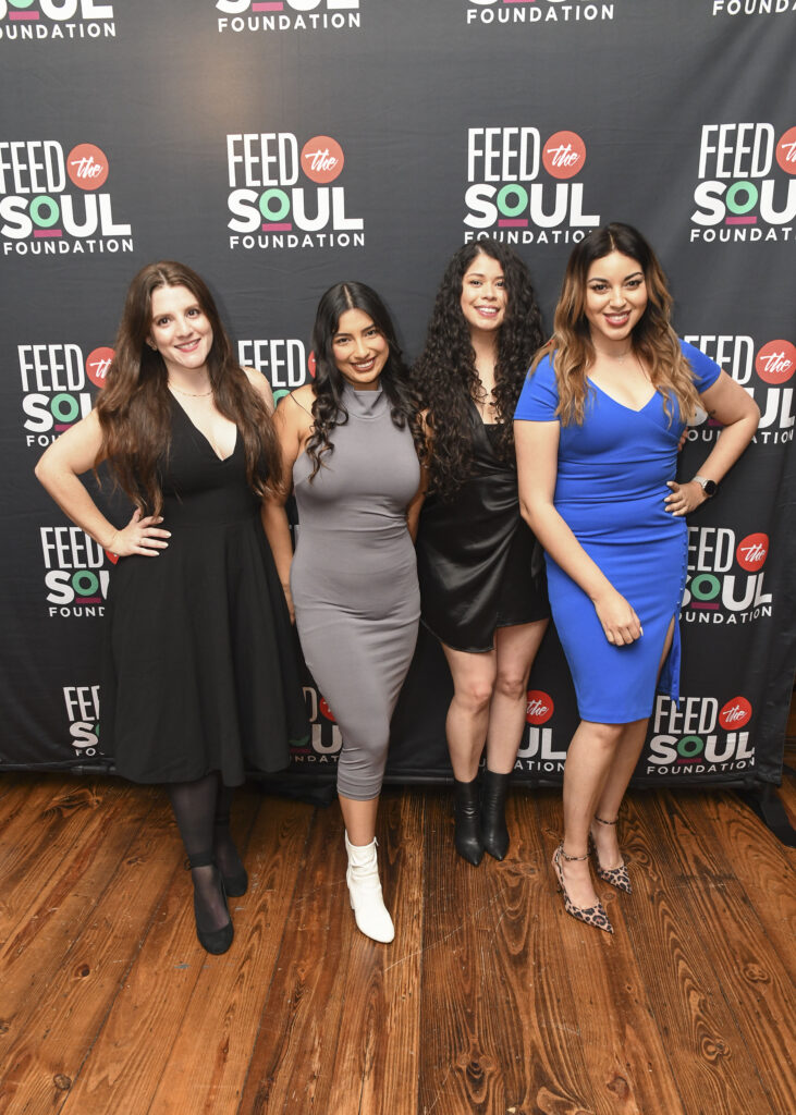 Aymara Lucero, Jennifer Diaz, Silvia Ortiz, Stephanie Martinez at the Heart & Soul Culinary Scholarship Dinner. (Photo by Vicky Pink)