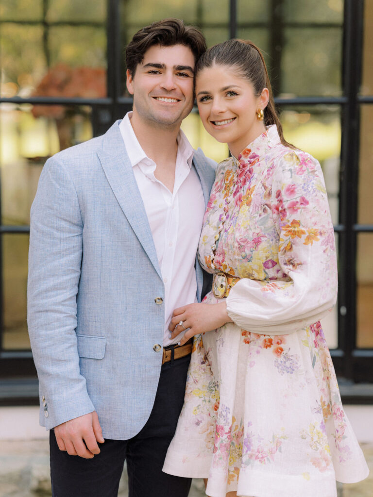 Blayne Fertitta with her fiance Peter Mavredakis at her brother's wedding. (Photo by Joseph West Photography)