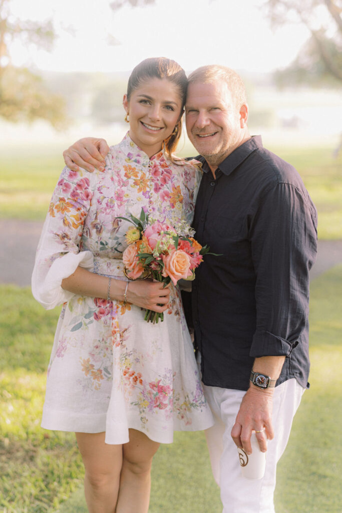 Blane Fertitta with her father Tilman Fertitta at Blake Fertitta's wedding (Photo by Joseph West Photography)