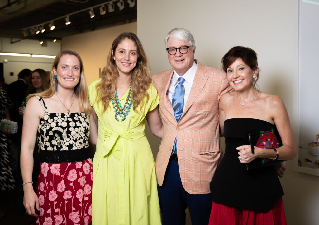 The key players of the Fair: Sarah Blagden, Kelly Cornell, John & Marlene Sughrue at Dallas Art Fair VIP Preview Day 2024 (Photo by Exploredinary)