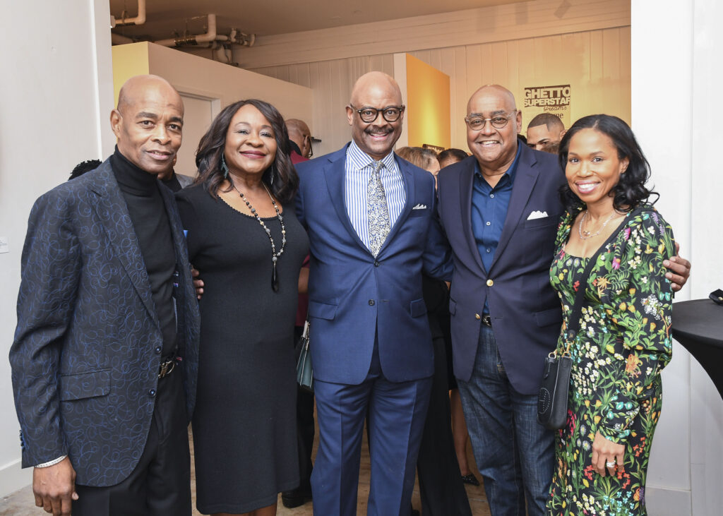 Gerald Womack, Duni Hebron, Wayne Luckett, Rodney Ellis, Roslyn Bazzelle Mitchell at the Heart & Soul Culinary Scholarship Dinner. (Photo by Vicky Pink)
