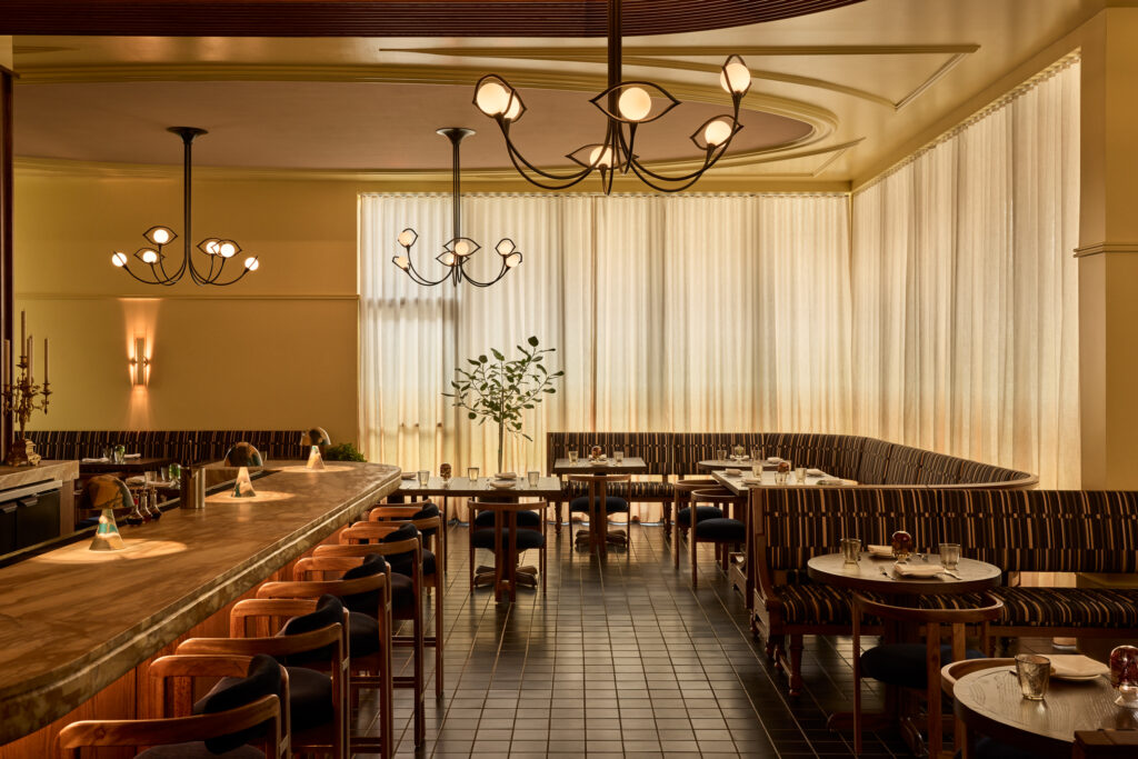 The Perseid dining room at Houston's Hotel Saint Augustine leaves an impression. (Photo by Julie Soefer)